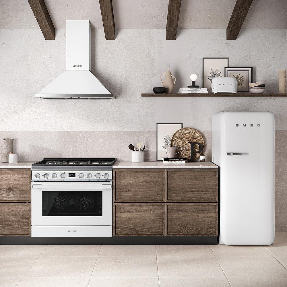 imageSMEG 2 Slice Toaster with 6 Presets and Defrost Function and Removable Crumb Tray JadeWhite