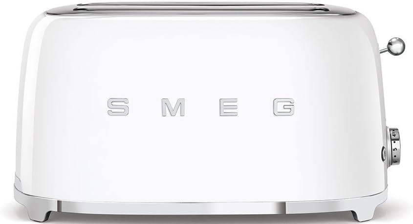 imageSMEG 2 Slice Toaster with 6 Presets and Defrost Function and Removable Crumb Tray NavyWhite