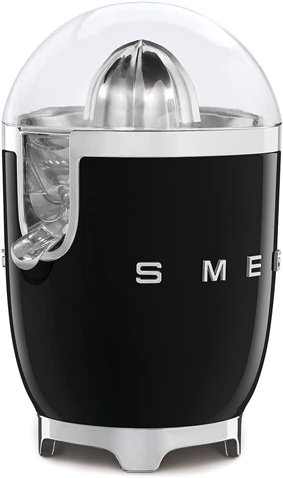 imageSMEG 50s Retro Style Citrus Juicer with Drip Free Spout Automatic Activation and Efficient Straining BlackBlack