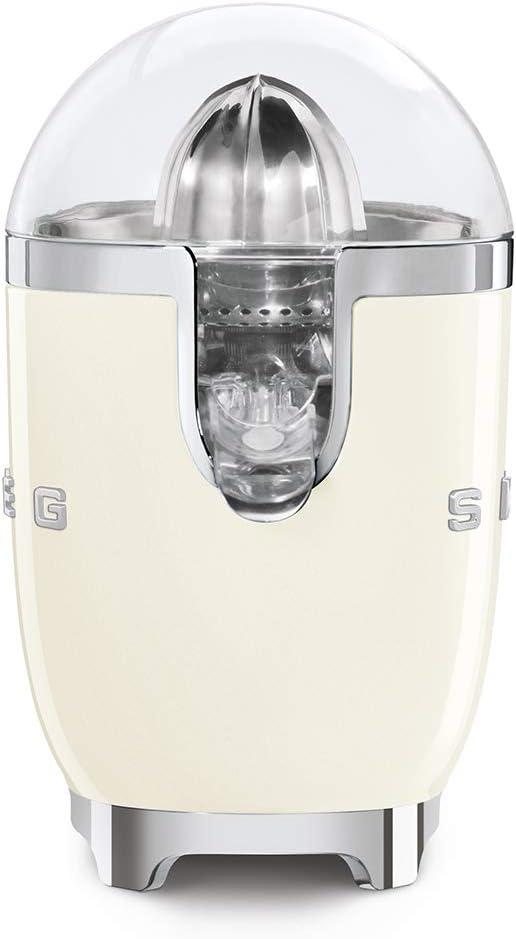imageSMEG CJF11 Citrus Juicer Retro Style Electric Juicer with Stainless Steel Reamer AntiDrip Spout ampamp BPAFree Dome Lid Easy Clean OneTouch OperationCream