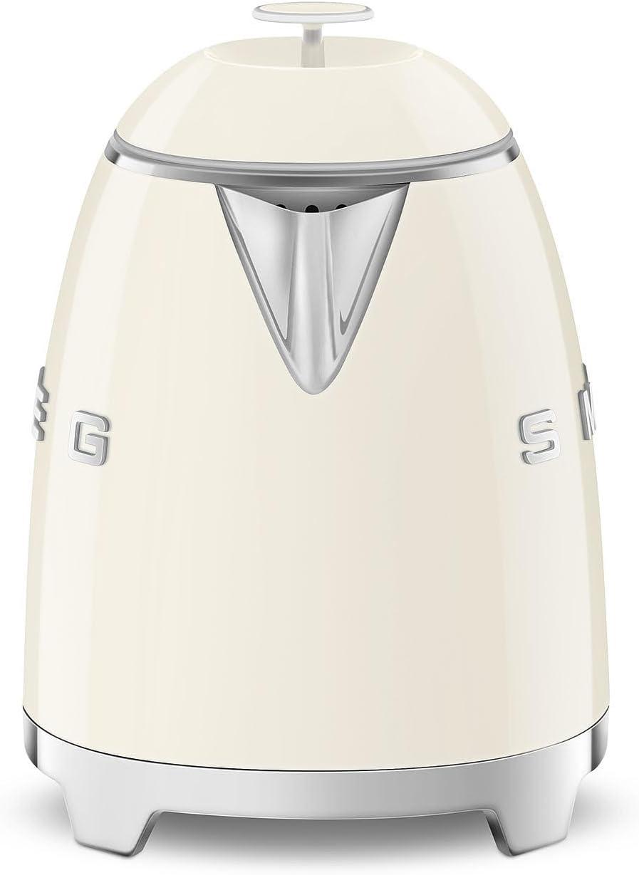 imageSMEG Mini 50s Retro Style 3 Cup Electric Kettle with Double Wall Anti Slip Base and Water Level Indicator Pastel GreenCream