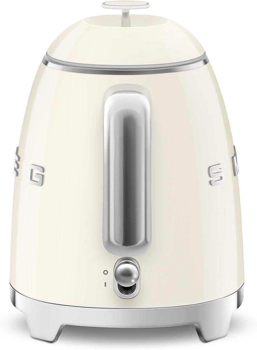 imageSMEG Mini 50s Retro Style 3 Cup Electric Kettle with Double Wall Anti Slip Base and Water Level Indicator Pastel GreenCream