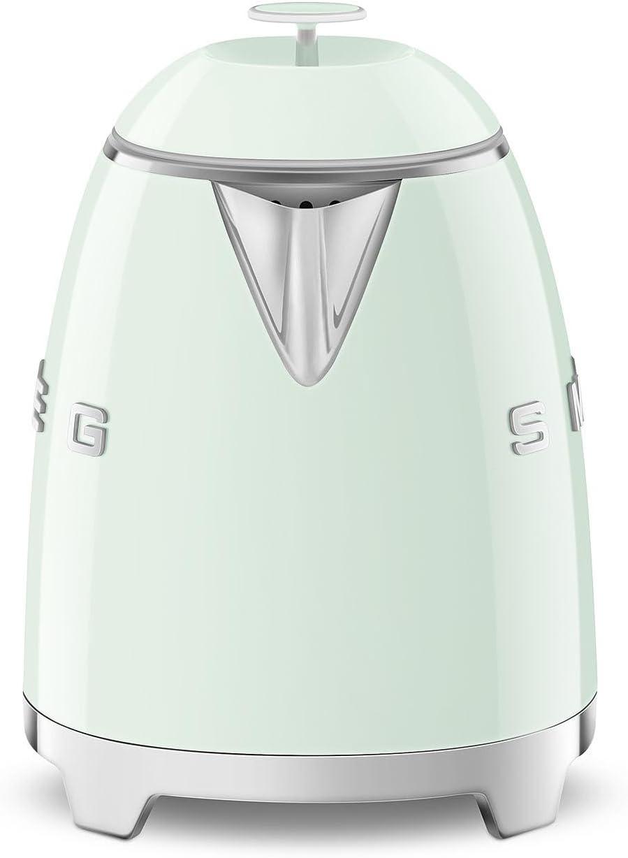 imageSMEG Mini 50s Retro Style 3 Cup Electric Kettle with Double Wall Anti Slip Base and Water Level Indicator Pastel GreenPastel Green