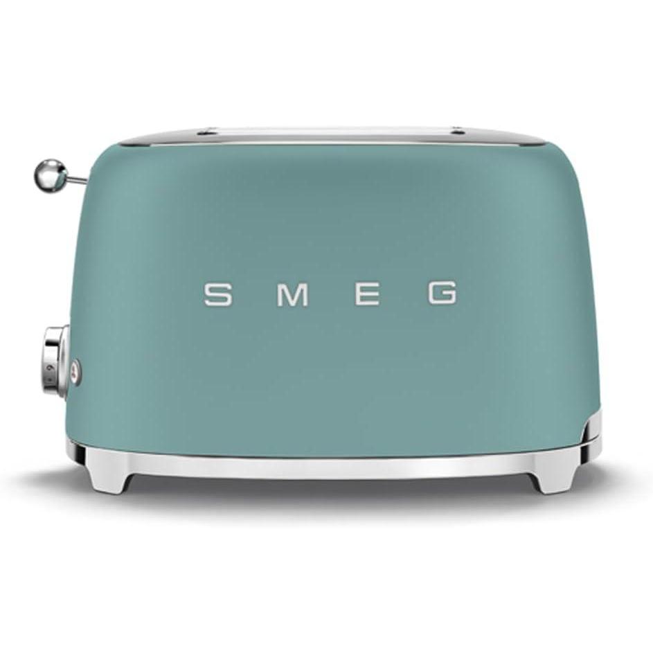 imageSMEG 2 Slice Toaster with 6 Presets and Defrost Function and Removable Crumb Tray JadeJade