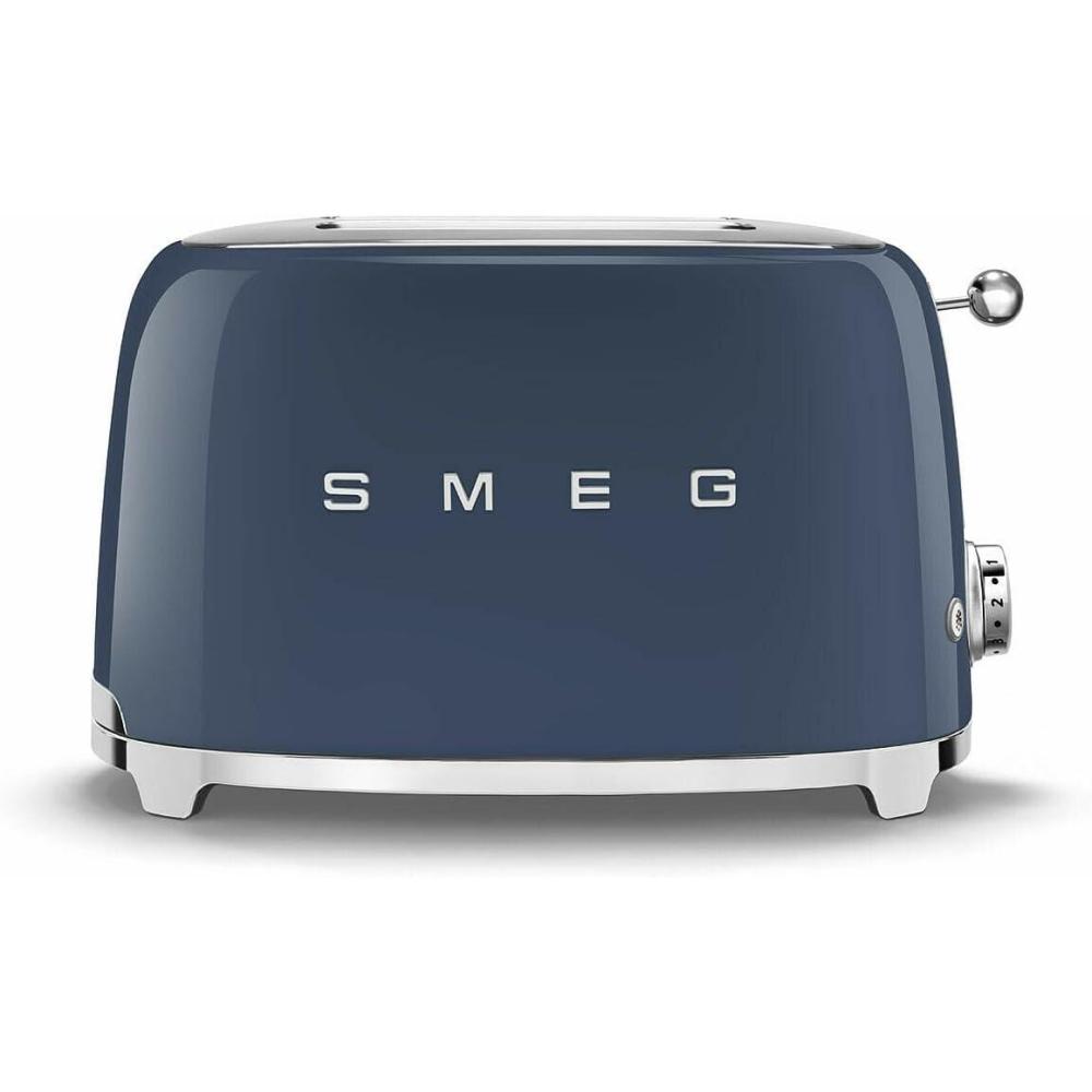 imageSMEG 2 Slice Toaster with 6 Presets and Defrost Function and Removable Crumb Tray JadeNavy