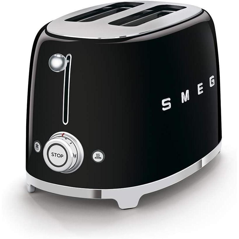 imageSMEG 2 Slice Toaster with 6 Presets and Defrost Function and Removable Crumb Tray NavyBlack