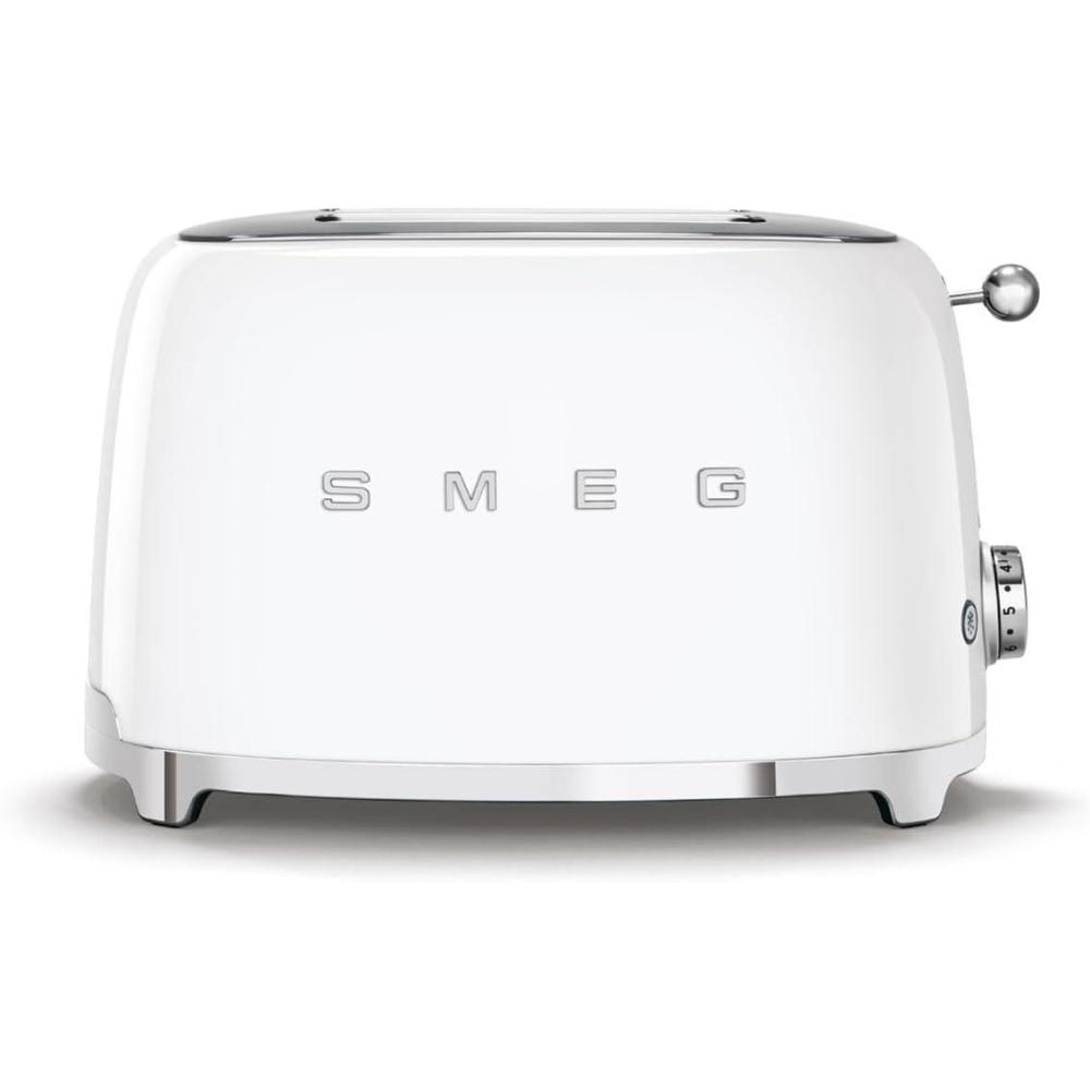 imageSMEG 2 Slice Toaster with 6 Presets and Defrost Function and Removable Crumb Tray NavyWhite