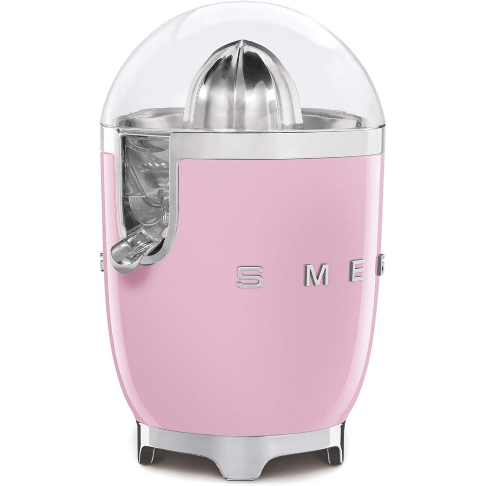 imageSMEG 50s Retro Style Citrus Juicer with Drip Free Spout Automatic Activation and Efficient Straining NavyPink