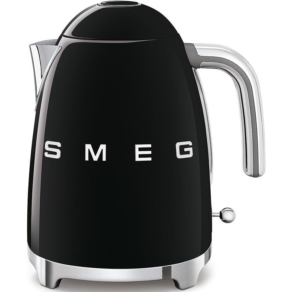 imageSMEG 50s Retro Style Electric Water Kettle with Automatic Shutoff Removable Base and Water Indicator KLF03PBUS Pastel GreenBlack