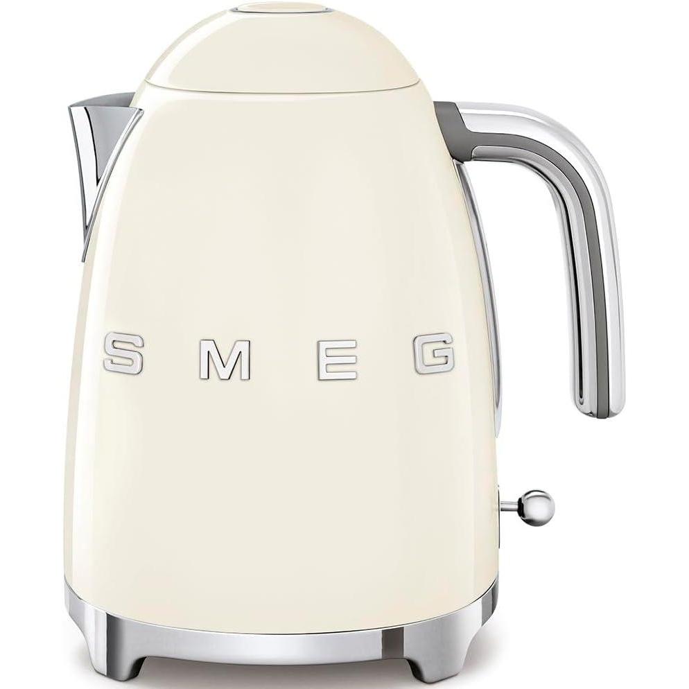 imageSMEG 50s Retro Style Electric Water Kettle with Automatic Shutoff Removable Base and Water Indicator KLF03PBUS Pastel GreenCream