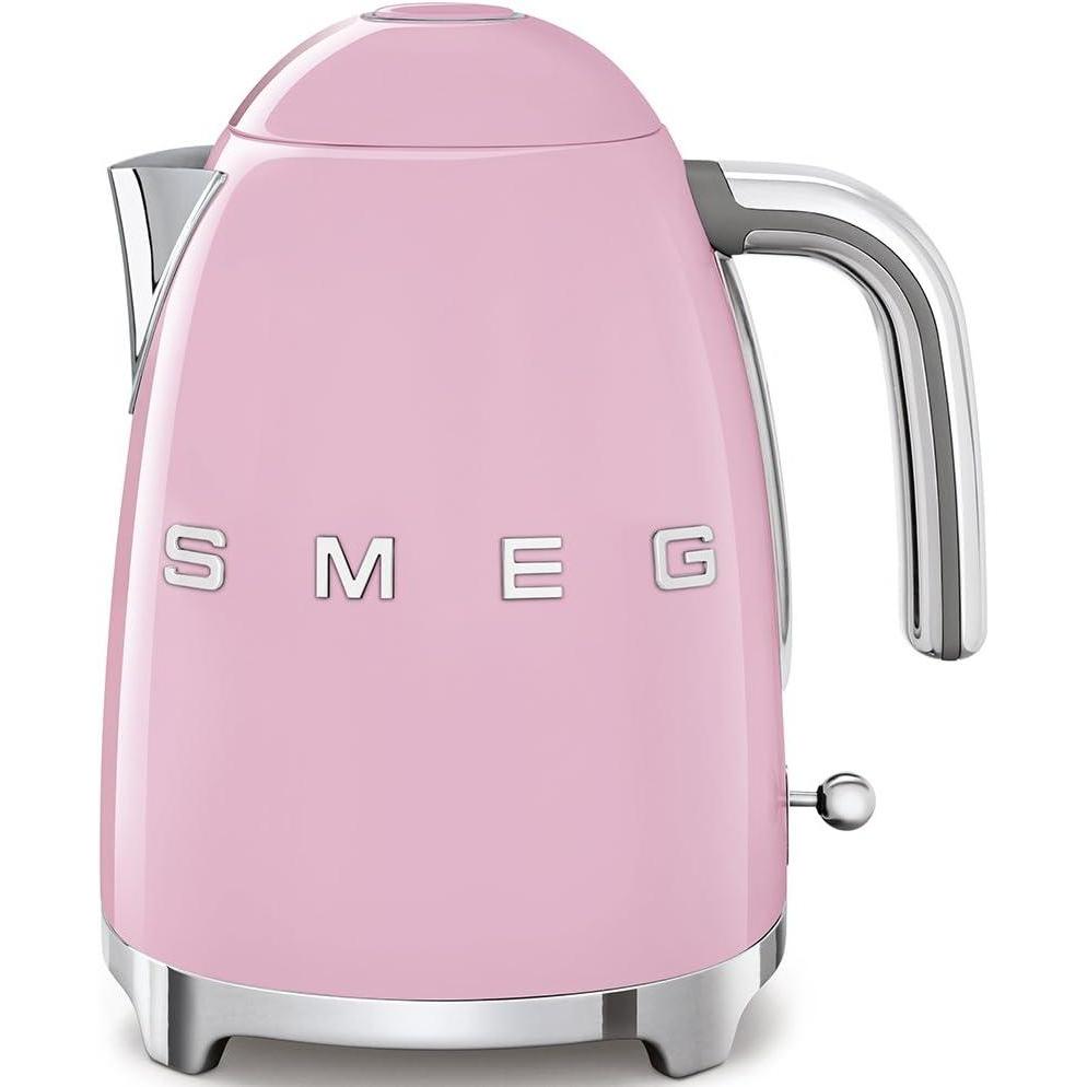 imageSMEG 50s Retro Style Electric Water Kettle with Automatic Shutoff Removable Base and Water Indicator KLF03PBUS Pastel GreenPink