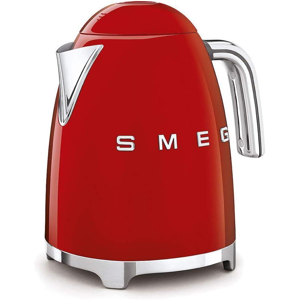 imageSMEG 50s Retro Style Electric Water Kettle with Automatic Shutoff Removable Base and Water Indicator KLF03PBUS Pastel GreenRed
