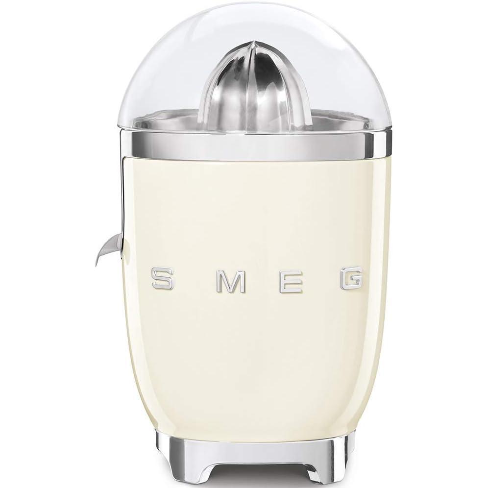 imageSMEG CJF11 Citrus Juicer Retro Style Electric Juicer with Stainless Steel Reamer AntiDrip Spout ampamp BPAFree Dome Lid Easy Clean OneTouch OperationCream