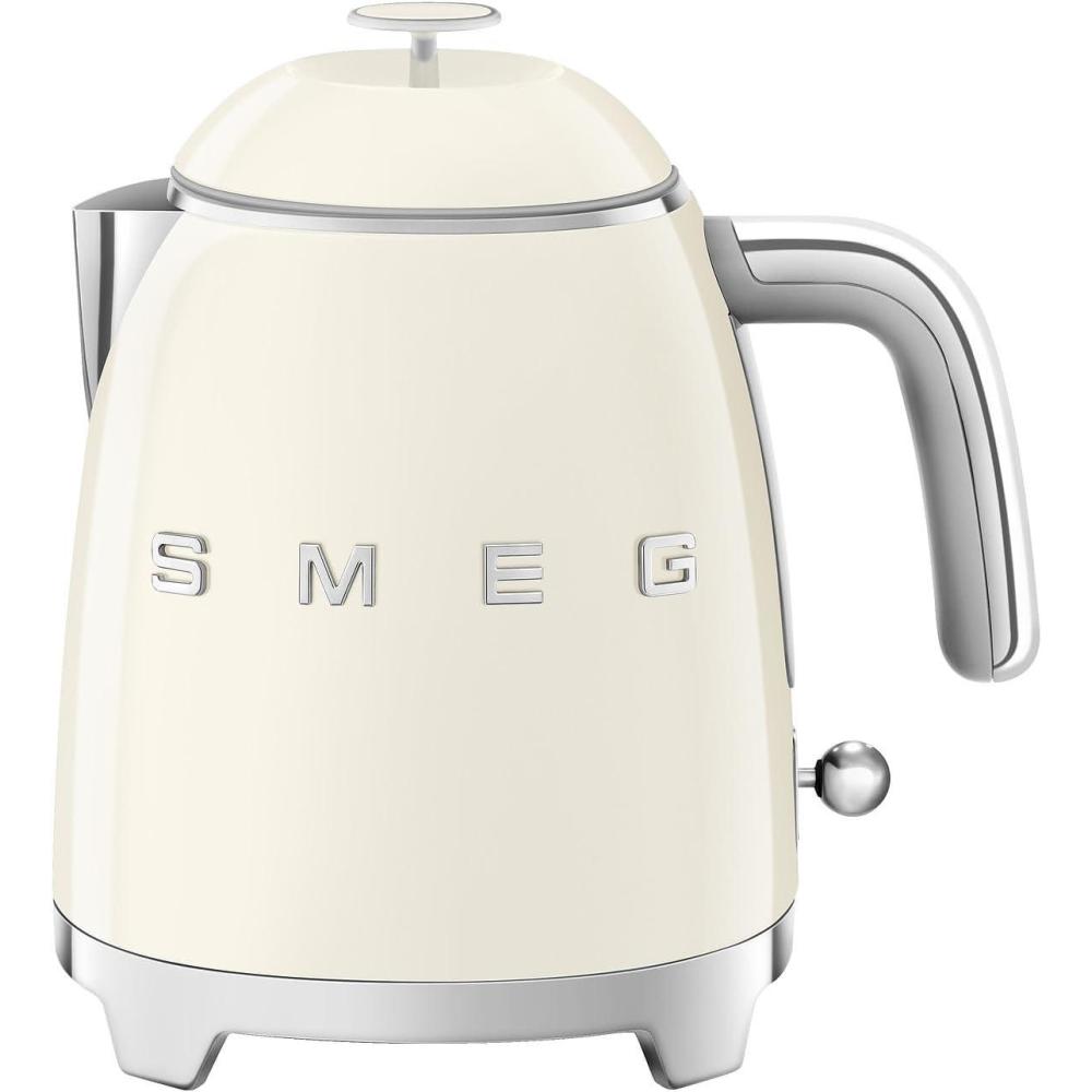 imageSMEG Mini 50s Retro Style 3 Cup Electric Kettle with Double Wall Anti Slip Base and Water Level Indicator Pastel GreenCream