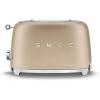 imageSMEG 2 Slice Toaster with 6 Presets and Defrost Function and Removable Crumb Tray JadeChampagne