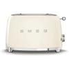 imageSMEG 2 Slice Toaster with 6 Presets and Defrost Function and Removable Crumb Tray JadeCream