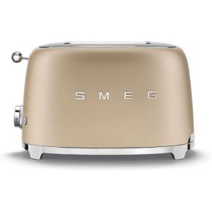 SMEG 2 Slice Toaster with 6 Presets and Defrost Function and Removable Crumb Tray (Jade)(Champagne)