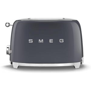 SMEG 2 Slice Toaster with 6 Presets and Defrost Function and Removable Crumb Tray (Jade)(Gray)