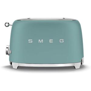 SMEG 2 Slice Toaster with 6 Presets and Defrost Function and Removable Crumb Tray (Navy)(Jade)