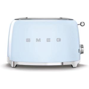 SMEG 2 Slice Toaster with 6 Presets and Defrost Function and Removable Crumb Tray (Navy)(Pastel Blue)