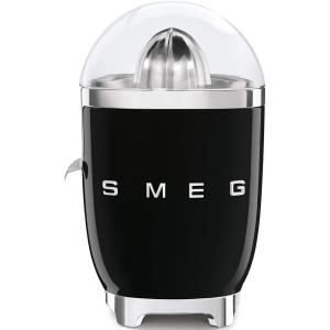 SMEG 50’s Retro Style Citrus Juicer with Drip Free Spout, Automatic Activation, and Efficient Straining, Black(Black)