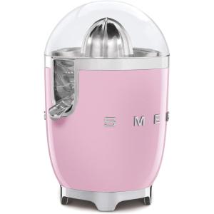 SMEG 50’s Retro Style Citrus Juicer with Drip Free Spout, Automatic Activation, and Efficient Straining, Navy(Pink)