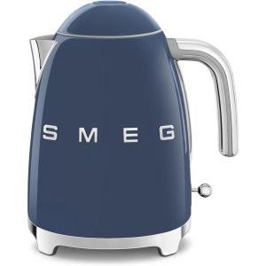SMEG 50’s Retro Style Electric Water Kettle with Automatic Shutoff, Removable Base, and Water Indicator, KLF03PBUS, Pastel Green(Navy Blue)