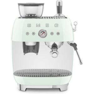 Smeg EGF03 Semi-Automatic Espresso Machine with Built-In Grinder, Dual Thermoblock, 50’s Retro Style – Pastel Blue (120 V)(Pastel Green)