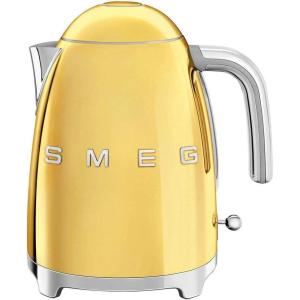 Smeg KLF03GOUS 50’s Retro Style Aesthetic Electric Kettle with Embossed Logo, Gold