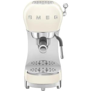 Smeg Manual Espresso Machine with Steam Wand, 15 Bars of Pressure, Stainless Steel Porta Filter, Passive Cup Warmer, User Friendly Controls, and Measuring Scoop Tamper Made in Italy (Black)(Cream)