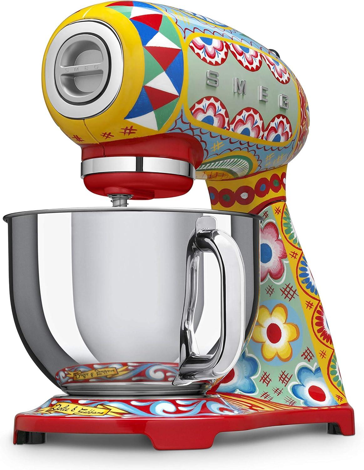 imageDolce and Gabbana x Smeg SMF03DGUS Retro Style 5 Quart Stand MixerquotSicily Is My Lovequot Collection