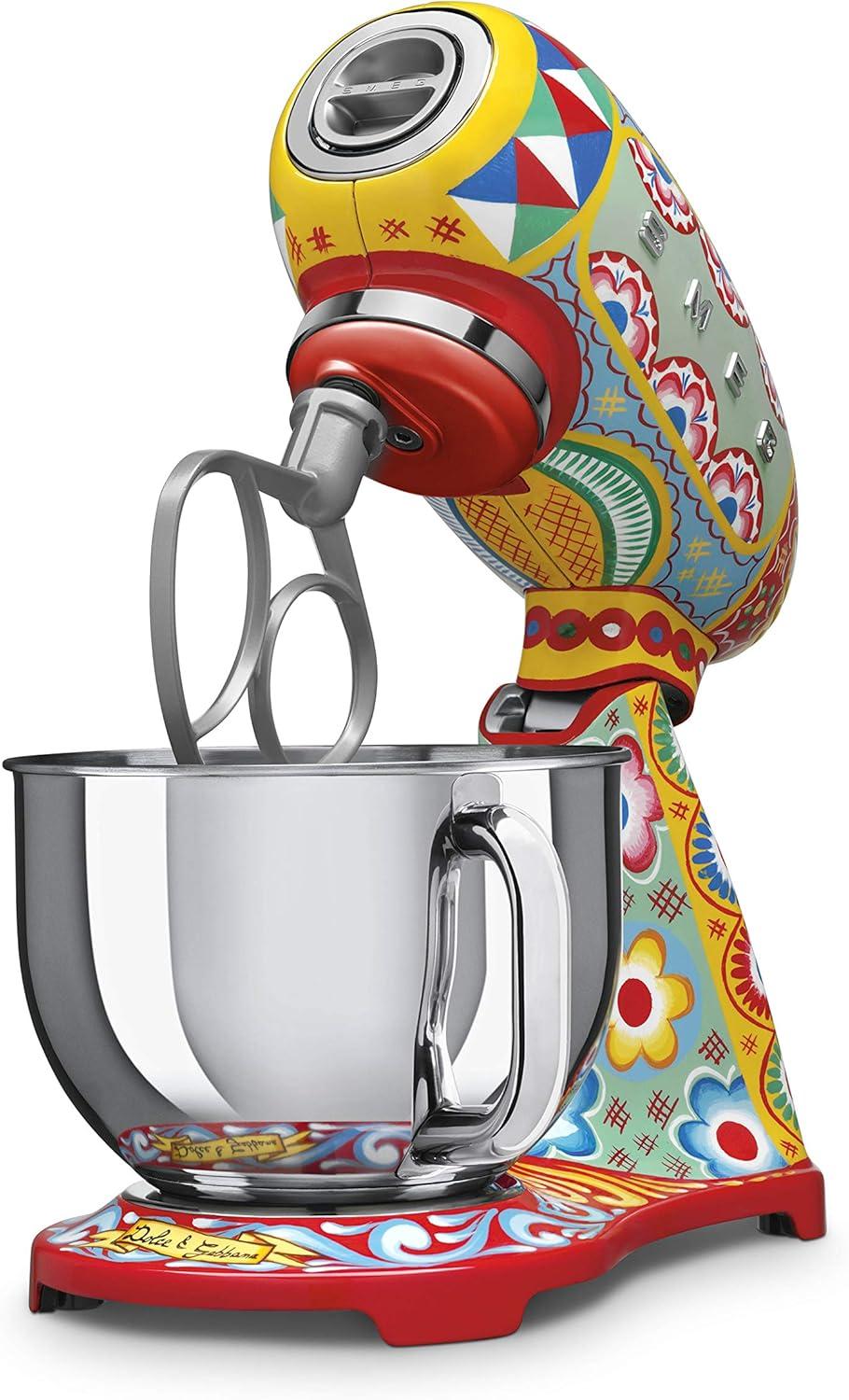imageDolce and Gabbana x Smeg SMF03DGUS Retro Style 5 Quart Stand MixerquotSicily Is My Lovequot Collection