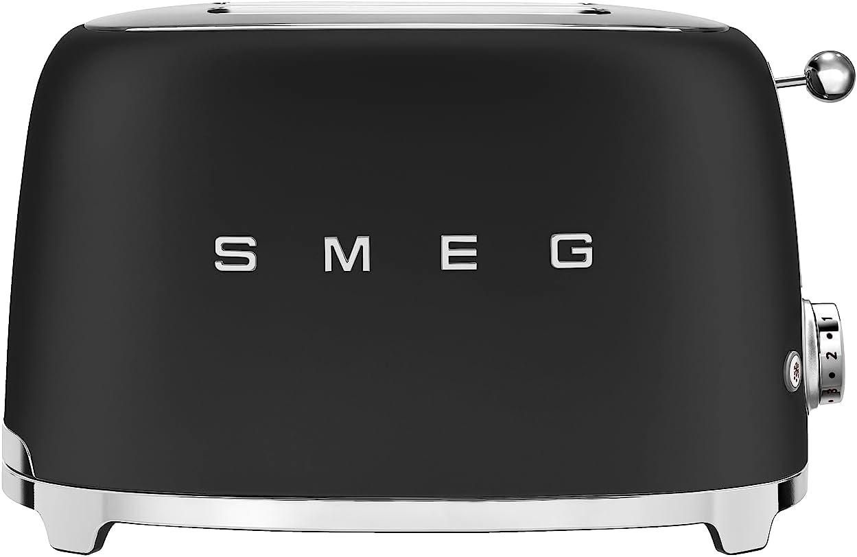 imageSMEG 2 Slice Toaster and Sandwich Rack Combo Pastel BlueBlack