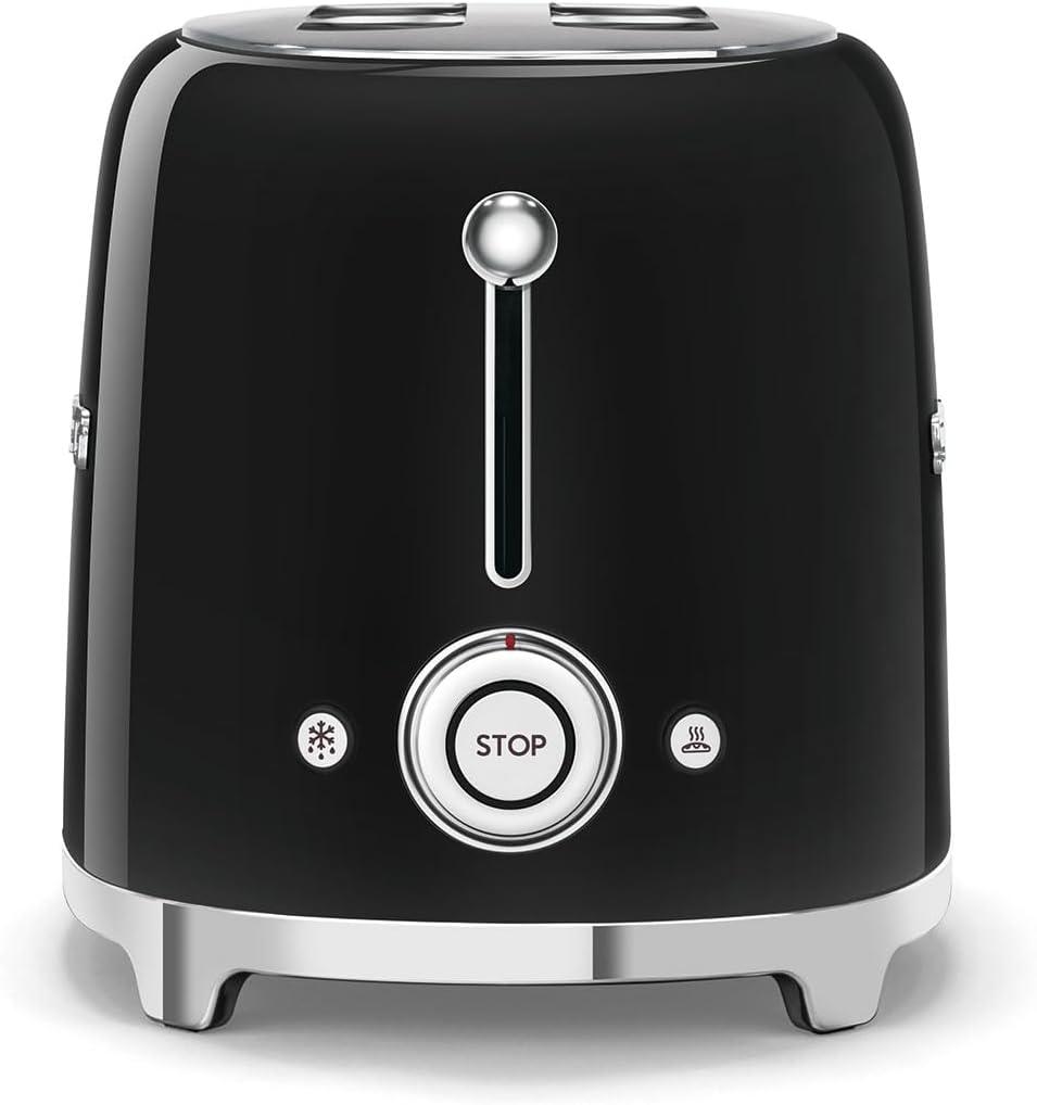 imageSMEG 2 Slice Toaster and Sandwich Rack Combo Pastel BlueBlack