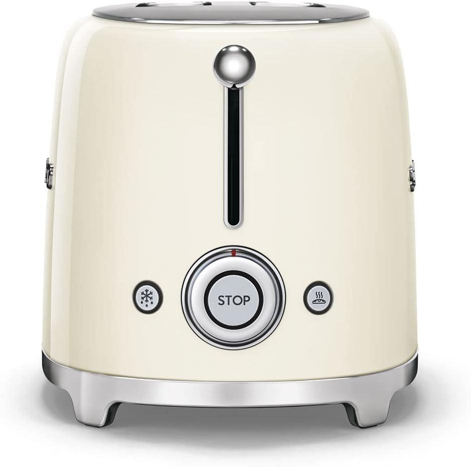 imageSMEG 2 Slice Toaster and Sandwich Rack Combo Pastel BlueCream