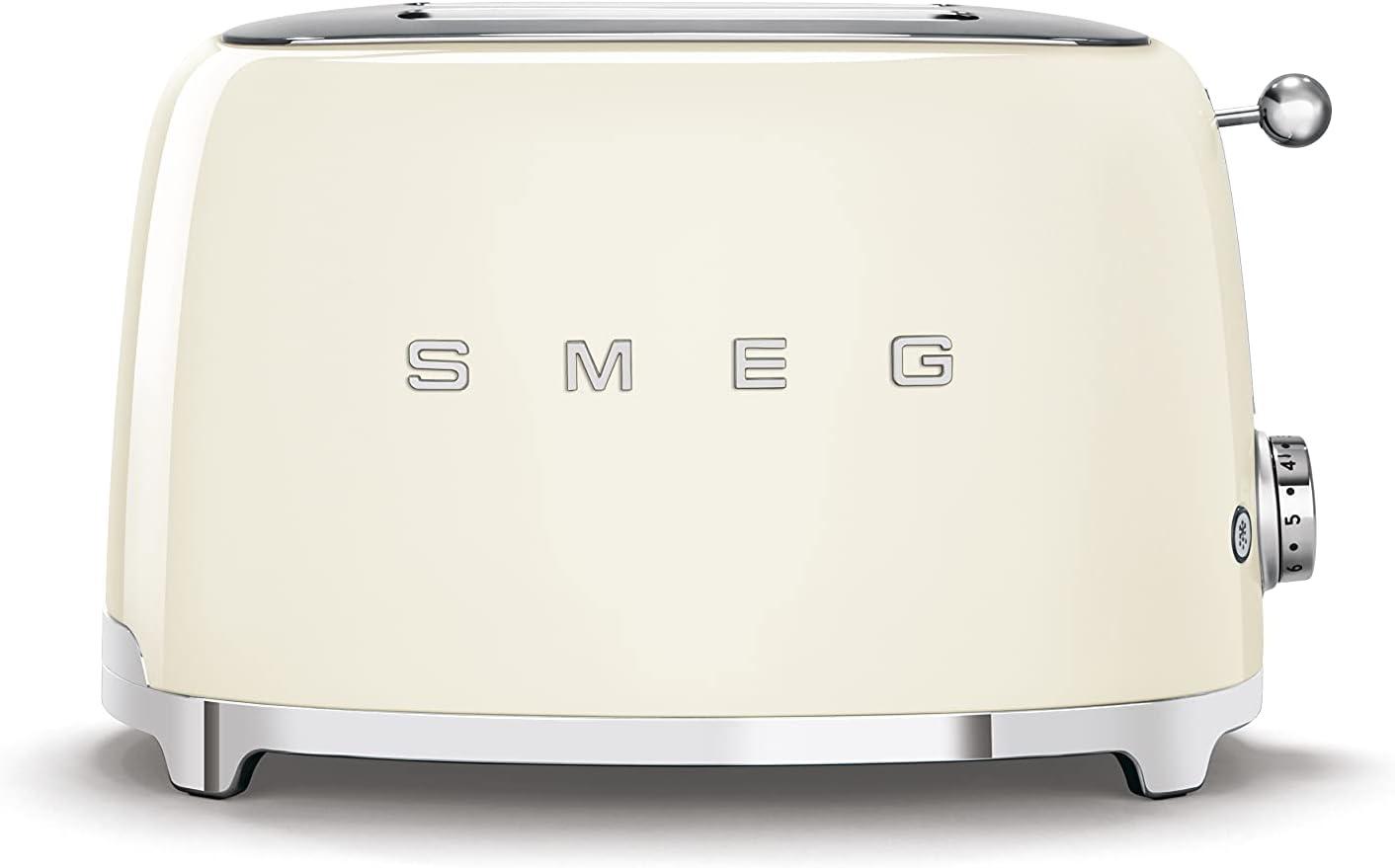 imageSMEG 2 Slice Toaster and Sandwich Rack Combo Pastel BlueCream