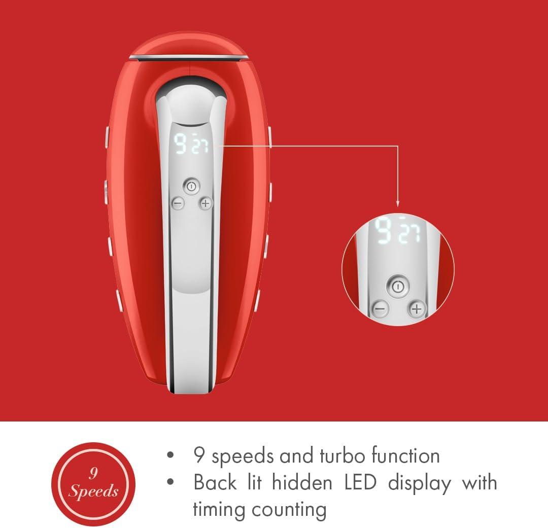 imageSMEG 50s Retro Line Hand MixersRed