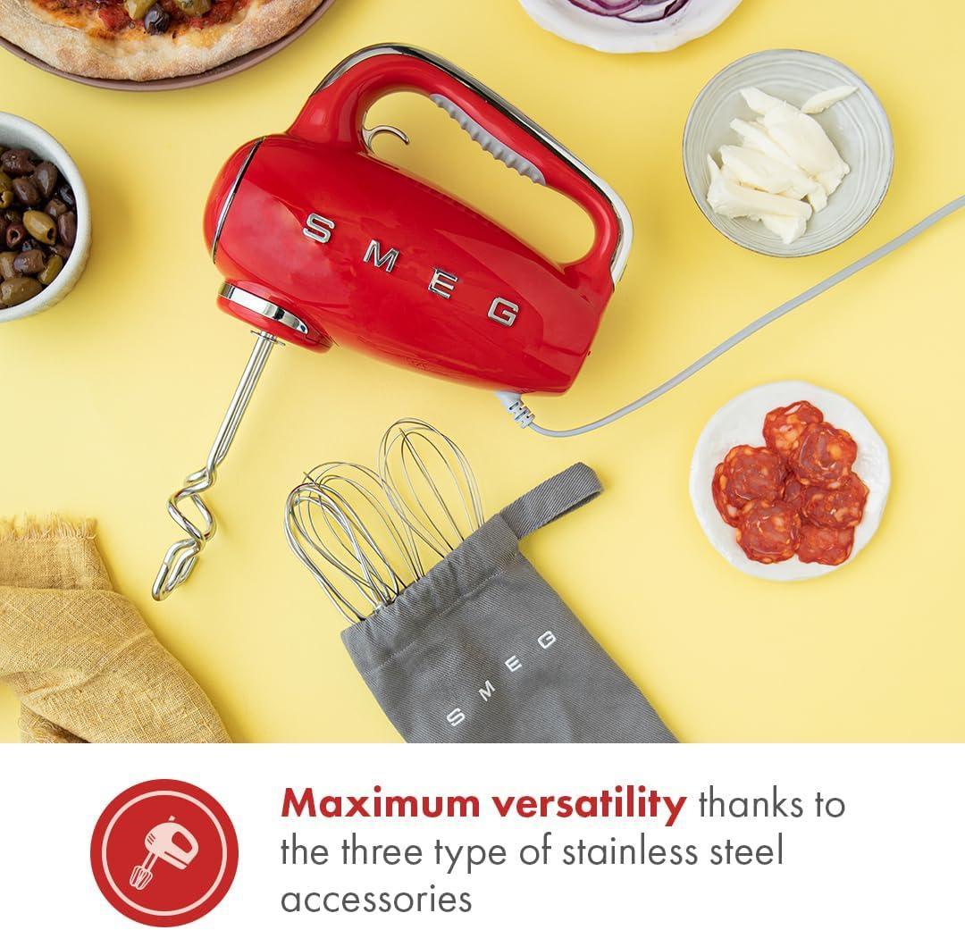 imageSMEG 50s Retro Line Hand MixersRed
