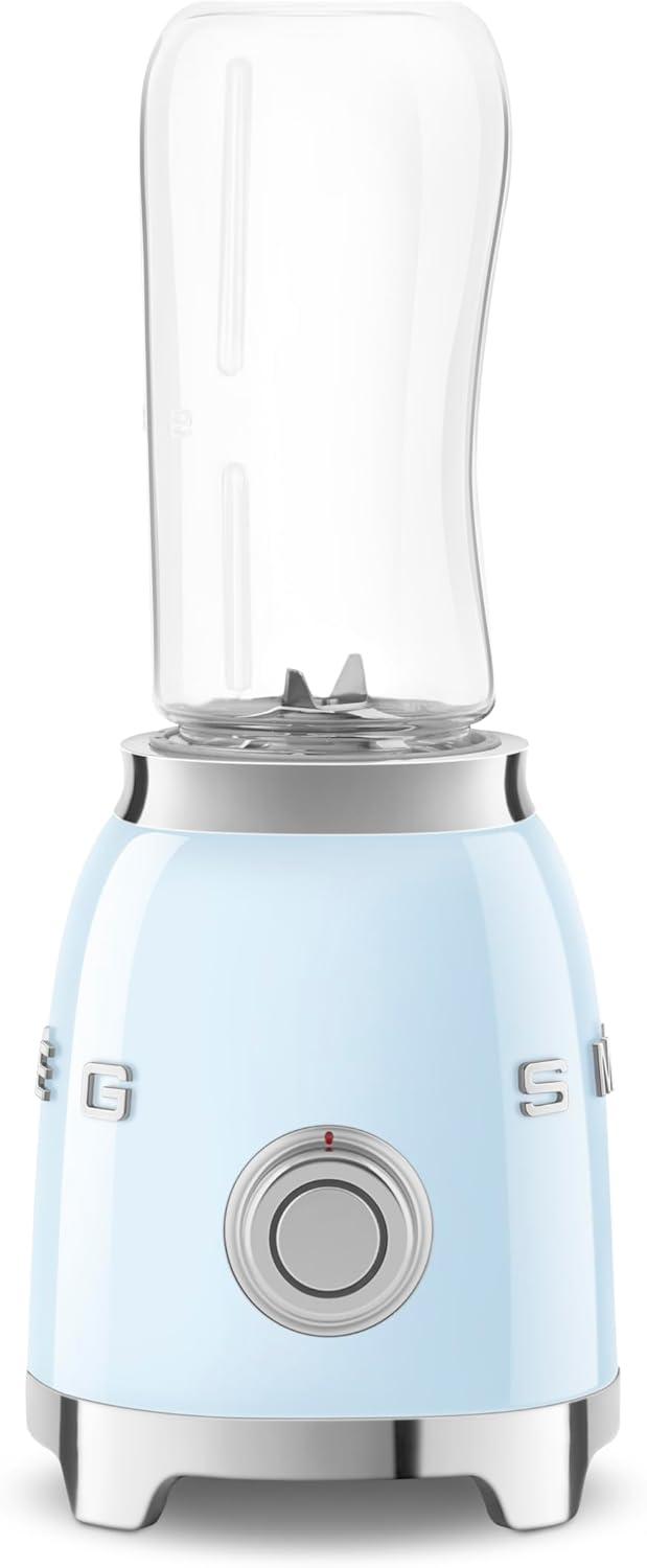 imageSMEG 50s Retro Style Personal Blender with Backlit Knob and Two BPA 600 ML Free bottles PBF01PGUS Pastel GreenPastel Blue