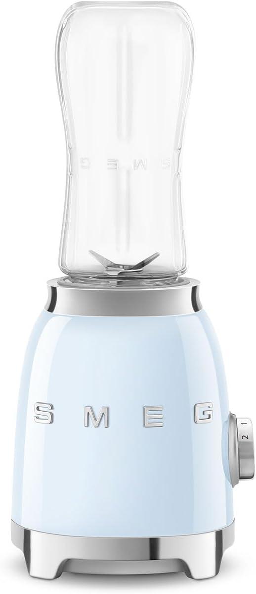 imageSMEG 50s Retro Style Personal Blender with Backlit Knob and Two BPA 600 ML Free bottles PBF01PGUS Pastel GreenPastel Blue