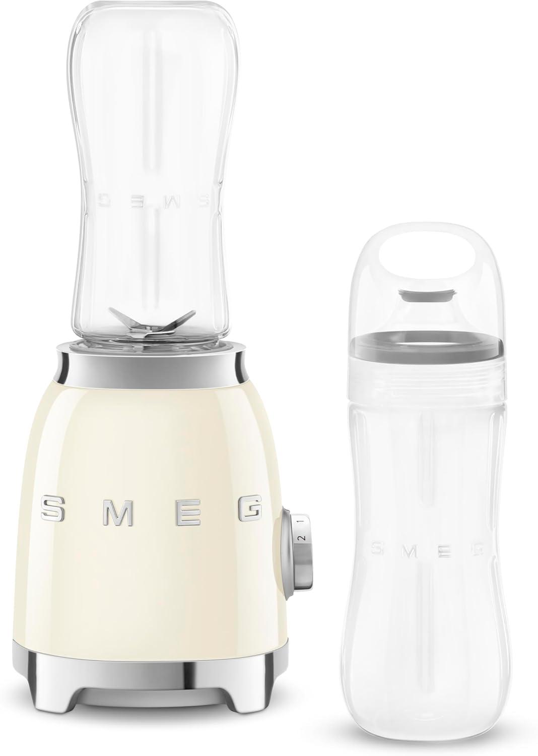 imageSMEG 50s Retro Style Personal Blender with Backlit Knob and Two BPA 600 ML Free bottles PBF01PGUS Pastel Greencream