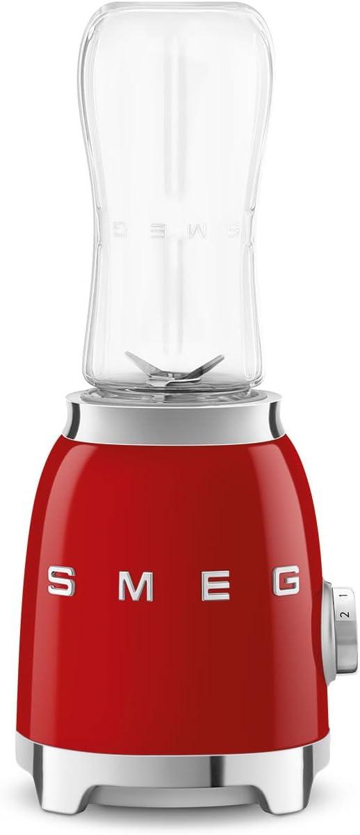 imageSMEG 50s Retro Style Personal Blender with Backlit Knob and Two BPA 600 ML Free bottles PBF01PGUS Pastel Greenred