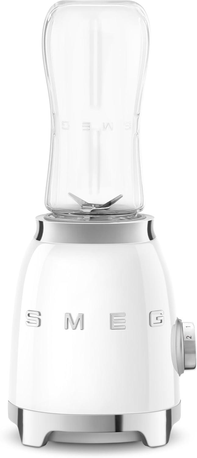 imageSMEG 50s Retro Style Personal Blender with Backlit Knob and Two BPA 600 ML Free bottles PBF01PGUS Pastel Greenwhite
