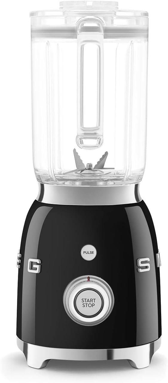 imageSMEG BLF03 Retro Style Blender 600W Countertop Blender with 48 oz BPAFree Jug 3 Speeds Pulse Ice Crush ampamp Smoothie Functions 50sInspired DesignWhiteBlack
