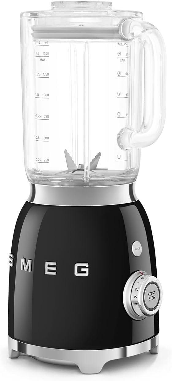 imageSMEG BLF03 Retro Style Blender 600W Countertop Blender with 48 oz BPAFree Jug 3 Speeds Pulse Ice Crush ampamp Smoothie Functions 50sInspired DesignWhiteBlack