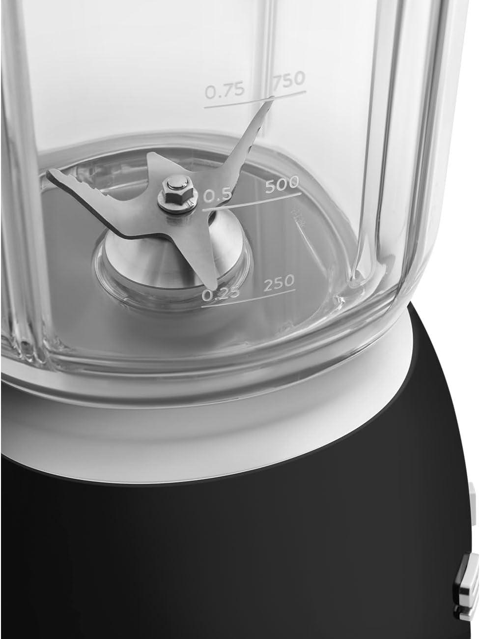 imageSMEG BLF03 Retro Style Blender 600W Countertop Blender with 48 oz BPAFree Jug 3 Speeds Pulse Ice Crush ampamp Smoothie Functions 50sInspired DesignWhiteBlack