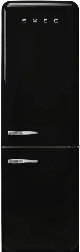 imageSMEG FAB32 Retro Refrigerator 50s Style Fridge with Bottom Freezer NoFrost LED Display ampamp Lighting LifePlus Zone MultiAirflow 122 cu ft Cream Made in ItalyBlack