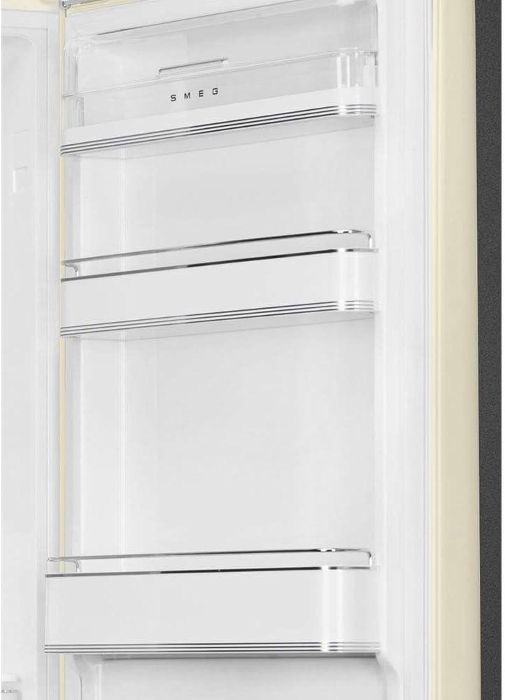 imageSMEG FAB32 Retro Refrigerator 50s Style Fridge with Bottom Freezer NoFrost LED Display ampamp Lighting LifePlus Zone MultiAirflow 122 cu ft Cream Made in ItalyPastel Blue