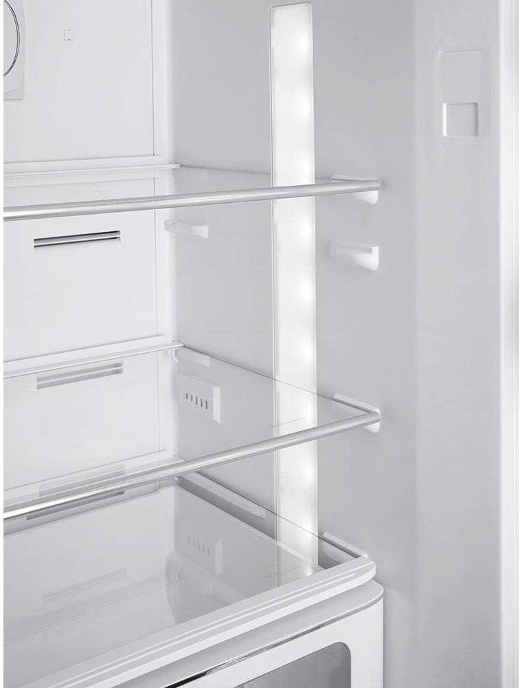 imageSMEG FAB32 Retro Refrigerator 50s Style Fridge with Bottom Freezer NoFrost LED Display ampamp Lighting LifePlus Zone MultiAirflow 122 cu ft Cream Made in ItalyOrange