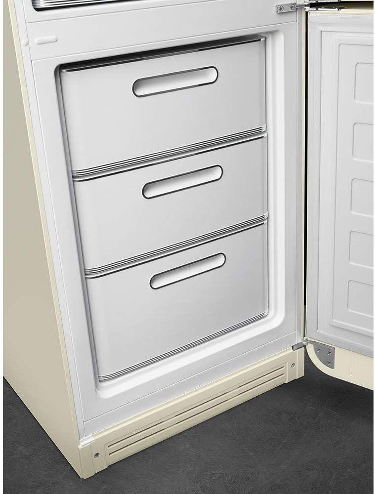 imageSMEG FAB32 Retro Refrigerator 50s Style Fridge with Bottom Freezer NoFrost LED Display ampamp Lighting LifePlus Zone MultiAirflow 122 cu ft Cream Made in ItalyOrange